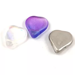 Cseh préselt virágszirom - Szív - 12x14mm