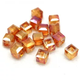 Cube Shaped Glass Beads
