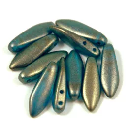 Lándzsa (szirom) kétlyukú gyöngy - 5x16 mm