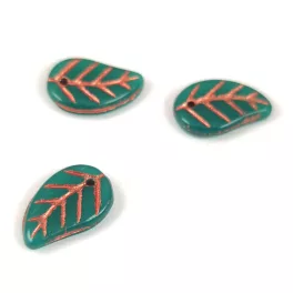 Elm Leaf Bead - 14x9mm