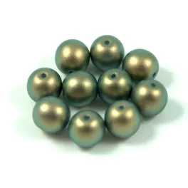 Czech Pressed Glass Round Beads