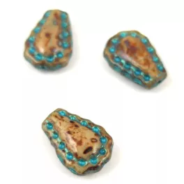 Lacy Tear Bead - 17x12mm