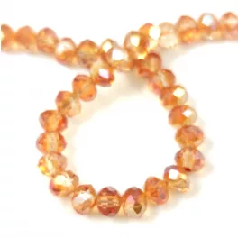 Doughnut shaped faceted crystal bead