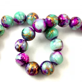 Oriental Glass Beads with Coating