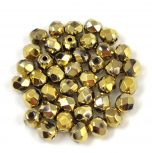 Czech Firepolished Round Glass Beads - 4mm