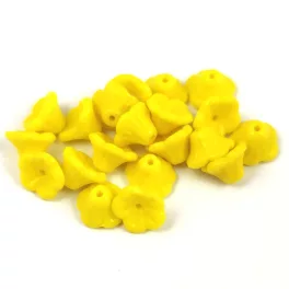 Cseh préselt harangvirág  gyöngy - 7x5mm