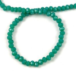 Faceted Glass Rondelle Beads 2x3mm