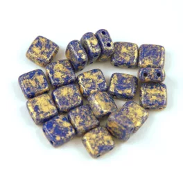 Flat Silky gyöngy - 6x6 mm