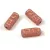 Kelta oszlop - hosszában fúrt cseh üveg gyöngy - Pink Matt Copper - 15x5mm