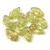 Cherry Leaf gyöngy - végén fúrt cseh préselt gyöngy - Crystal Lime Gold - 6x10mm