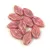 Cherry Leaf gyöngy - végén fúrt cseh préselt gyöngy - Alabaster Brown Pink Luster - 6x10mm