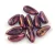 Chilli - cseh préselt kétlyukú gyöngy - Crystal Burgundy Iris Luster - 4x11mm