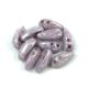 Chilli - Czech 2 Hole Glass Bead - alabaster purple terracotta - 4x11mm