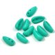Chilli - Czech 2 Hole Glass Bead - pastel turquoise green - 4x11mm