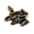 Chilli - cseh préselt kétlyukú gyöngy - tweedy gold - 4x11mm