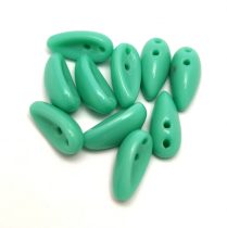   Chilli - cseh préselt kétlyukú gyöngy - Turquoise Green - 4x11mm