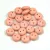 Cseh préselt kétlyukú lencse gyöngy - Silk Satin Peach -6mm