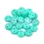 Cseh préselt kétlyukú lencse gyöngy - Silk Satin Turquoise Green -6mm