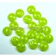 CzechMates 2 Hole Lentil Czech Glass Bead - light green -6mm
