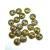 Cseh préselt kétlyukú lencse gyöngy - Green Copper Picasso -6mm