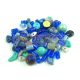 Czech multihole bead mix - Blue - 10g
