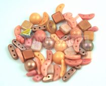 Czech multihole bead mix - Orange - 10g