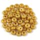 Czech pressed rondelle bead - Alabaster Gold Luster - 2.5 x 4 mm