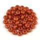 Czech pressed rondelle bead - Alabaster Copper Luster - 2.5 x 4 mm