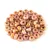 Czech pressed rondelle bead - Alabaster Rose Bronze Luster - 2.5 x 4 mm