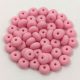 Czech pressed rondelle bead - Alabaster Opal Matt Light Pink - 2.5 x 4 mm