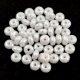 Czech pressed rondelle bead - Alabaster Milky Silver - 2.5 x 4 mm