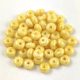Czech pressed rondelle bead - Alabaster Milky Gold - 2.5 x 4 mm