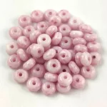 Czech pressed rondelle bead - Alabaster Milky Light Amethyst - 2.5 x 4 mm