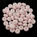 Czech pressed rondelle bead - Alabaster Milky Light Amethyst - 2.5 x 4 mm