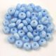 Czech pressed rondelle bead - Alabaster Milky Light Sapphire - 2.5 x 4 mm