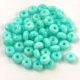 Czech pressed rondelle bead - Alabaster Milky Turquoise Green - 2.5 x 4 mm
