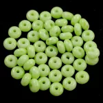 Czech pressed rondelle bead - Alabaster Milky Citrine - 2.5 x 4 mm