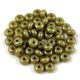 Czech pressed rondelle bead - Beige Green Luster - 2.5 x 4 mm