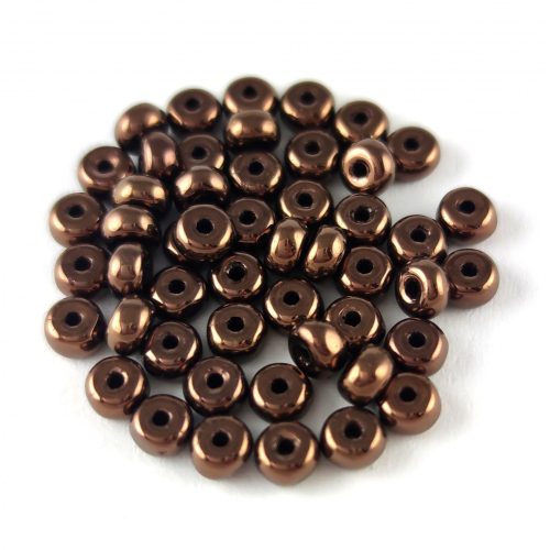 Czech pressed rondelle bead - Bronz - 2.5 x 4 mm