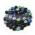 Czech pressed rondelle bead - Jet AB - 2.5 x 4 mm
