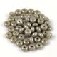 Czech pressed rondelle bead - Grey Luster - 2.5 x 4 mm