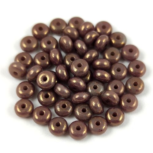 Czech pressed rondelle bead - Gray Bronze Luster - 2.5 x 4 mm