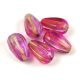 Drop Melon bead - Crystal Fuchsia Blend Gold - 13x8mm