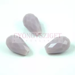   Firepolished Faceted Glass Bead - Teardrop - 15x10mm - Pastel Purple