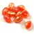 Cseh préselt csepp gyöngy - Opal Orange Gold Splash - 6x9mm (tetején fúrt)