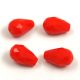 Faceted Glass Bead - Teardrop - 15x10mm - Dark Orange