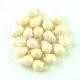 Drop - Czech Pressed Glass Bead - Alabaster Cream Luster - 4x6mm