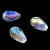 Firepolished Faceted Glass Bead - Teardrop - 19x12mm - Cyrstal AB