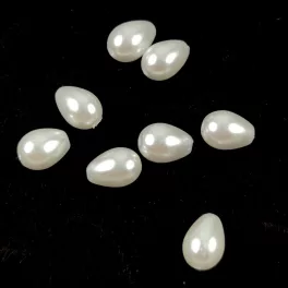 Imitation pearl drop bead - Cream White - 9x7mm