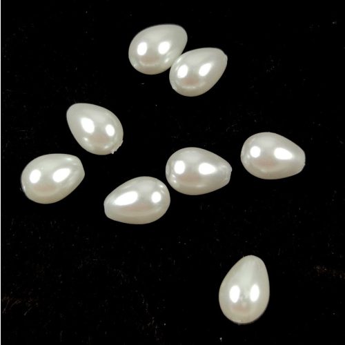 Imitation pearl drop bead - Cream White - 9x7mm